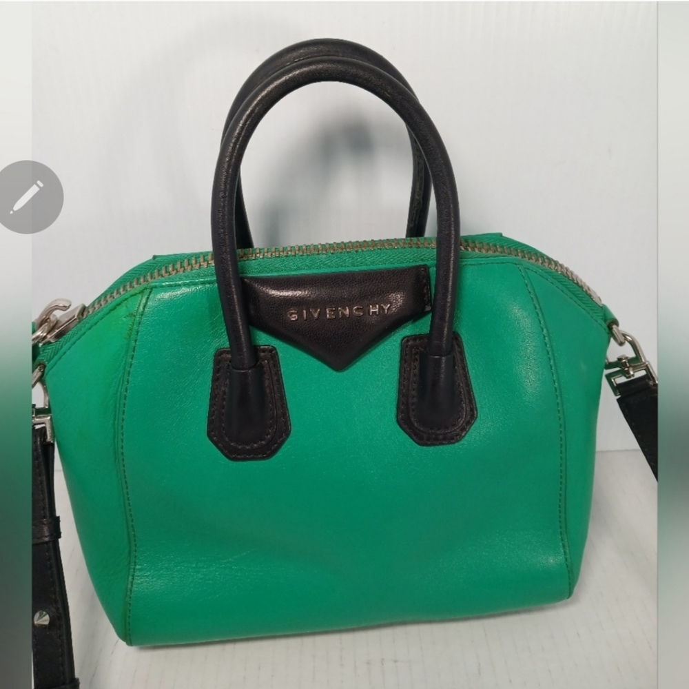 Givenchy Antigona Two tone Green/Black Handbag